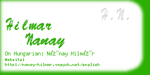 hilmar nanay business card